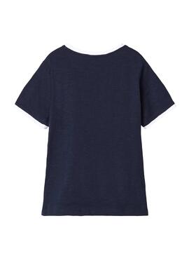 T-Shirt Name It Tur Azul Marinho para menino