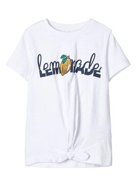 T-Shirt Name It Dinette Branco para menina