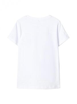 T-Shirt Name It Dinette Branco para menina