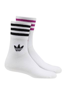 Pack Meias brancas Adidas GLT para menina