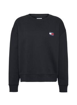 Sweat Tommy Jeans Badge Preto Mulher