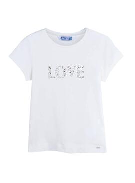 T-Shirt Mayoral Love Raw para Menina