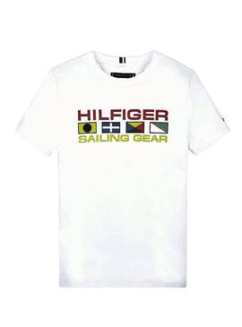 T-Shirt Tommy Hilfiger Vela Branco para Meninos