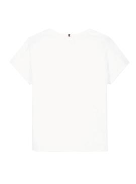 T-Shirt Tommy Hilfiger Fun White para Meninas