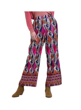 Calça Naf Naf Etnic Multicolor para Mulher