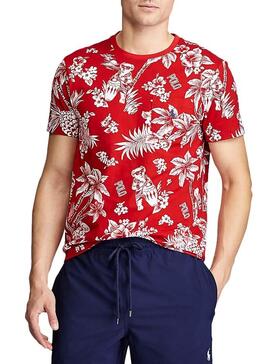 T-Shirt Polo Ralph Lauren Tropical Vermelho Homem