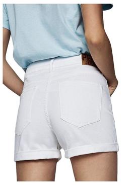 Shorts Pepe Jeans Mary Branca Mulheres