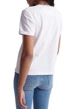 T-Shirt Superdry Flock Branco para Mulheres