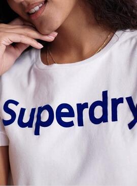 T-Shirt Superdry Flock Branco para Mulheres