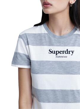 Vestido Superdry Darcy Striped Grey Mulheres
