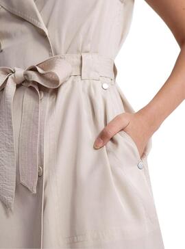 Vestido Superdry Desert Wrap Bege Mulheres