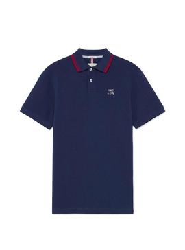 Polo Hackett Contrast Azul para Homem