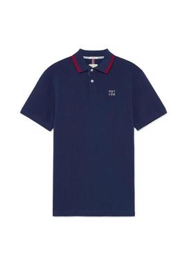 Polo Hackett Contrast Azul para Homem