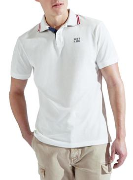 Polo Hackett Contrast Branco para Homem