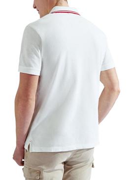 Polo Hackett Contrast Branco para Homem