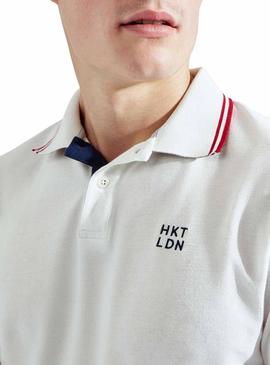 Polo Hackett Contrast Branco para Homem