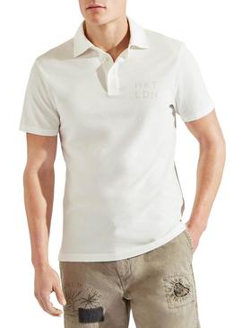 Polo Hackett Dyed White para Homem