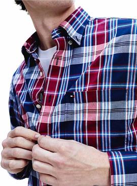 Camisa Tommy Hilfiger Midscale Blue para Homem