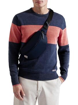 Camisola Hackett Block Stripe Azul para Homem