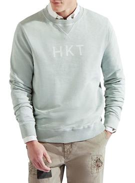 Sweat Hackett Basic Verde para Homem