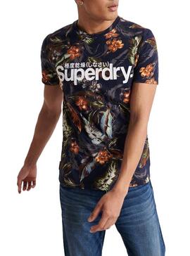 T-Shirt Superdry Super 5 Azul Homem