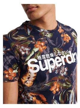 T-Shirt Superdry Super 5 Azul Homem