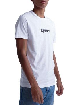 T-Shirt Superdry Core Essential Branco Homens