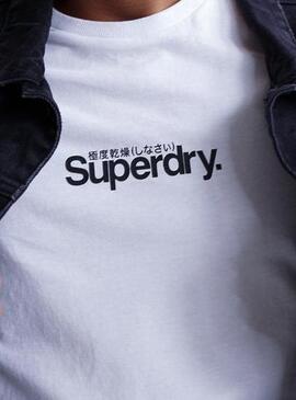 T-Shirt Superdry Core Essential Branco Homens