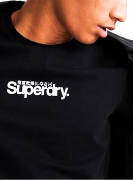 T-Shirt Superdry Core Logo Essential Preto Homens