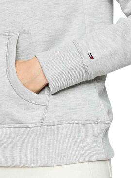 Sweat Tommy Jeans Logo Hoodie Cinza