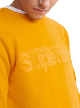 Sweat Superdry Core Logo Amarelo Homens