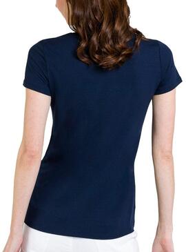 T-Shirt Naf Naf Look Azul Marinho Mulher