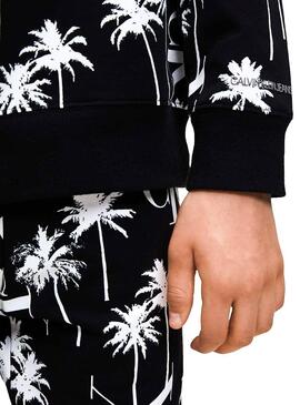 Sweat Calvin Klein Palm Preto para Menino