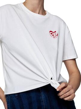T-Shirt Pepe Jeans Fleur Branco Mulheres