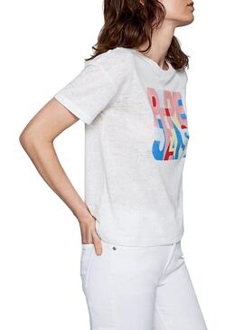 T-Shirt Pepe Jeans Brooke Branco Mulheres