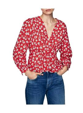 Blusa Pepe Jeans Mila Vermelho Mulheres