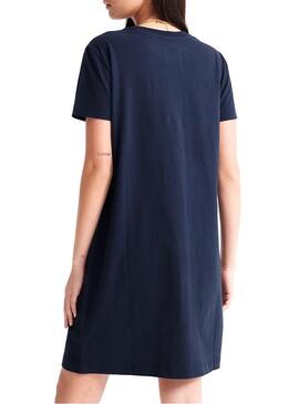 Vestido Superdry Orange Label Azul Mulher
