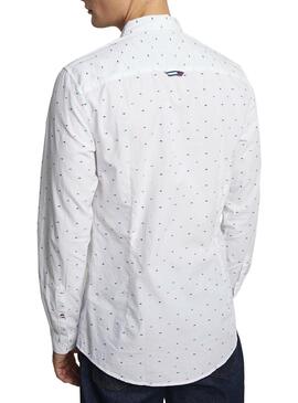 Camisa Tommy Jeans Colored Branco Homens