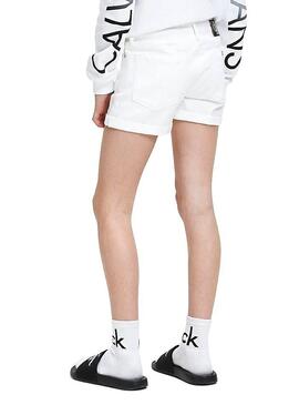 Short Calvin Klein Jeans Colored branco para menina