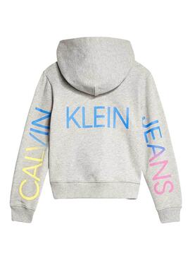 Sweat Calvin Klein Jeans Hero Cinza para Menina