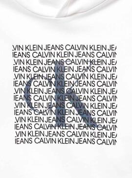 Sweat Calvin Klein Iridescent Jeans Branco Menina 