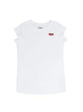 T-Shirt Levis Batwing branco para menina