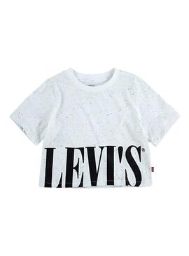 T-Shirt Levis Varsity Serif Branco para Menina