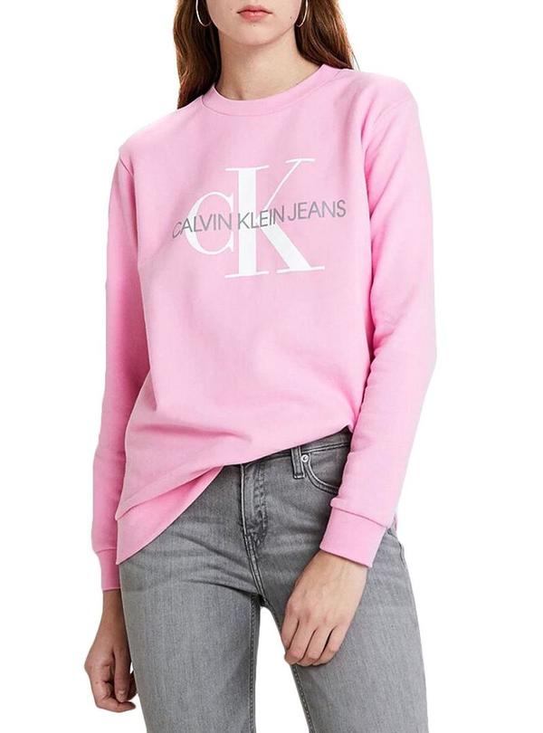 Sweat Calvin klein Monogram Logo Mulher Rosa