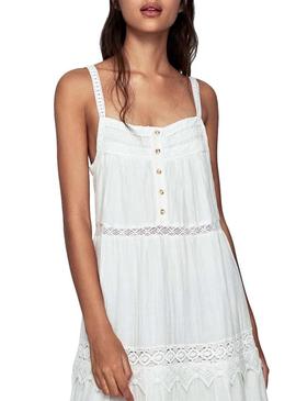 Vestido Pepe Jeans Mariana Branco Para Mulheres