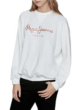 Sweat Pepe Jeans Kara Branco para Mulher
