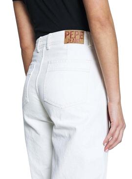 Jeans Pepe Jeans Croove Branca Mulher 
