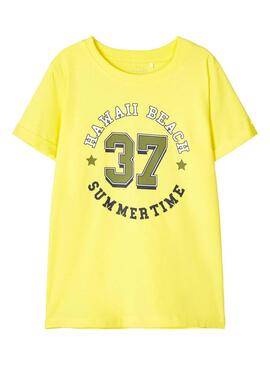 T-Shirt Name It Vux Amarelo para Menino