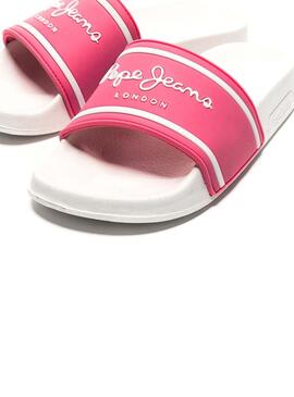 Sandálias Pepe Jeans Slider Logo rosa Menina