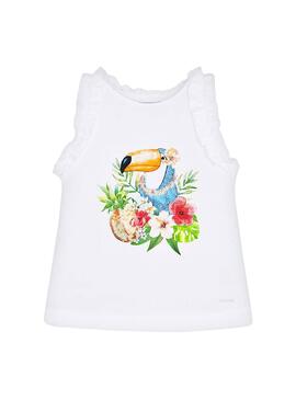 T-Shirt Mayoral Tucan Branco para Menina